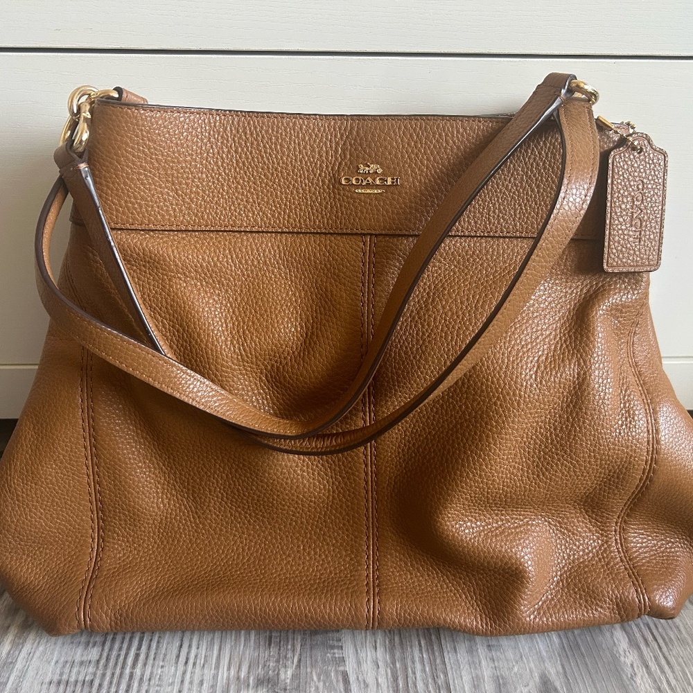 COACH Lexy Pebble Leather Shoulder Bag / Tote